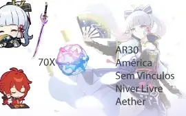 AR30 - Ayaka + BIS + Diluc + 70 T I R O S!!!!!