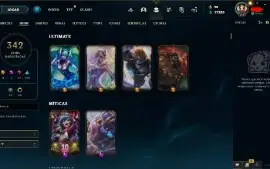 conta league of legends diamante 4 342 skins
