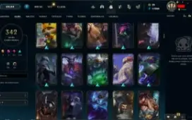 conta league of legends diamante 4 342 skins
