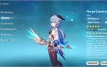 Conta com Ganyu C1 e Diluc C1 e Harpa Celestial AR 39