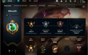 conta - 50 skins, 70% dos campeoes, tft e soloduo prata1/2