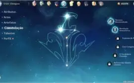 Conta Genshin Impact com 4 cinco estrelas
