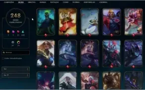 CONTA LOL 248 SKINS, LEVEL 751, GOLD IV