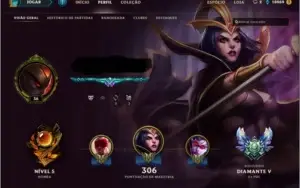 Conta Diamante V +100 skins