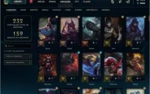 CONTA PLATINA 2 COM TODOS OS CHAMPS E 588 SKINS