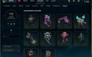 CONTA PLATINA 2 COM TODOS OS CHAMPS E 588 SKINS