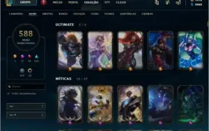 CONTA PLATINA 2 COM TODOS OS CHAMPS E 588 SKINS
