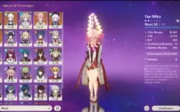 Conta Genshin Impact: Raiden,Yae Miko,Ayaka e Qiqi