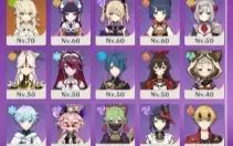 Conta Genshin Impact: Raiden,Yae Miko,Ayaka e Qiqi