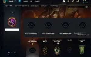 Conta Unranked com 26 Skins e 46 Champs