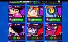 Conta de Brawl Stars com 42 Brawlers e 16761 troféus