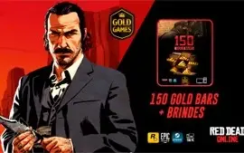 150 Gold Bar Para Red Dead Redemption Online + Brindes