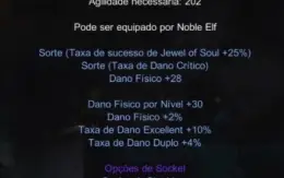 Itens Pvp Elf Megamu Blue Eye Bow + Quiver