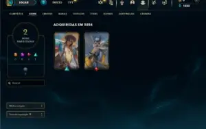 Ouro 3 com 25 Champs e 2 Skins