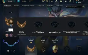 Ouro 3 com 25 Champs e 2 Skins