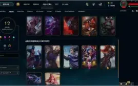 CONTA LOL DIAMANTE 4- 39 CAMPEÕES - 8 SKINS - 8 CHAVES 1GEMA
