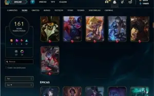 Conta ouro 1 com 142 Champs e 161 Skins + 7 Vitoriosas