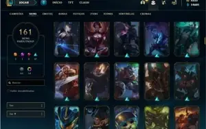 Conta ouro 1 com 142 Champs e 161 Skins + 7 Vitoriosas