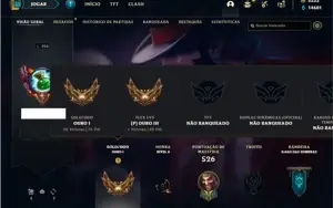 Conta ouro 1 com 142 Champs e 161 Skins + 7 Vitoriosas