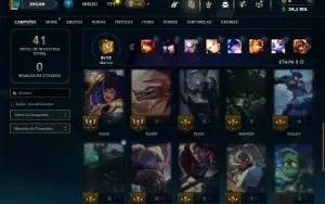 Mestre com 26 Champs e 3 Skins + 12 Fragmentos