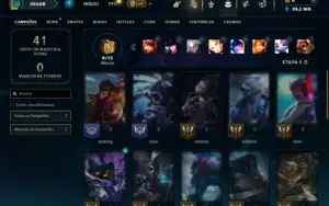 Mestre com 26 Champs e 3 Skins + 12 Fragmentos