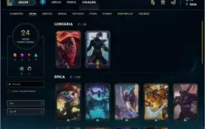 Conta League of Legends Platina 2 - 63 campeões / 24 Skins