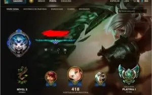 Conta platina 1, 150 skins, todos os campeões, barato!