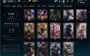 Unranked com TODOS os champs e 608 Skins + 8 Prestigios