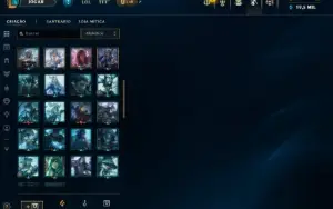 conta lol,361nivel de maestria, 75skins habilitadas