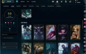 Season 1, 50 skins (Kayle Juíza e etc) e ícones desde 2012