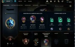 Season 1, 50 skins (Kayle Juíza e etc) e ícones desde 2012