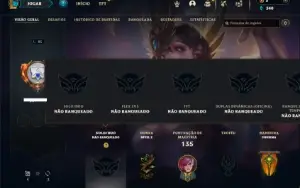 Unranked com 55 Champs e 40 Skins