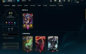 Unranked com 55 Champs e 40 Skins