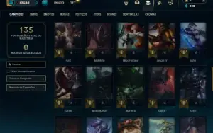 Unranked com 55 Champs e 40 Skins