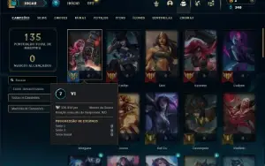 Unranked com 55 Champs e 40 Skins