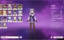 AR 36 KEQING MONA VENTI JEAN + constelações 4*