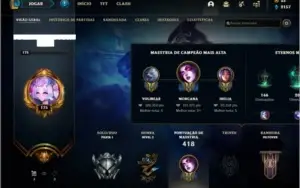 Conta prata 1 com 59 skins e 113 champs