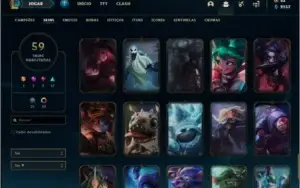 Conta prata 1 com 59 skins e 113 champs