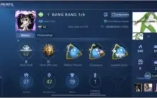 Conta Móbile Legends 27 campeões 9 skins 9 bordas