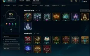 Vendo conta MESTRE, 83 skins,14 páginas de runa.