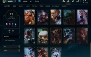 Conta platina 2 com 32 Skins e 53 Champs