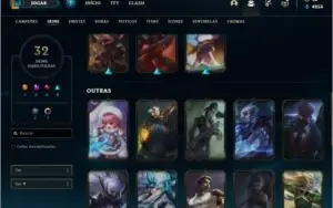 Conta platina 2 com 32 Skins e 53 Champs