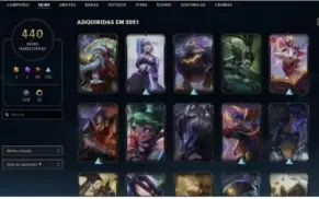 Conta 563 com 442 skins