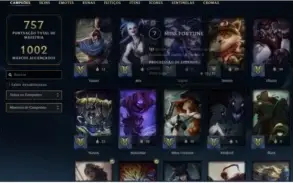 Conta 563 com 442 skins
