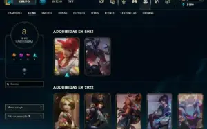 Conta Lol diamante 4 mmr bom