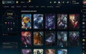 Conta lol, 208 skins, level 354, todos os champs