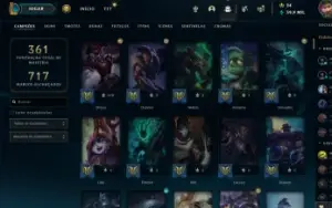 Conta lol, 208 skins, level 354, todos os champs
