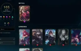 Conta League of legends, 103 skins Com prestigio , Ouro 1 