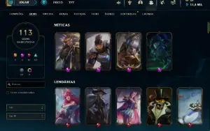 Mestre 124 pdl (67%wr)/ 113 skins/ 123 campeões