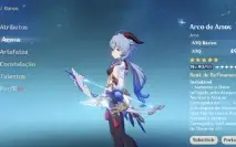 Ar55. Ganyu+amos, raiden, yelan, nilou e mochileiros